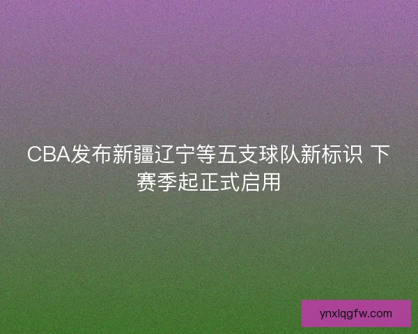CBA发布新疆辽宁等五支球队新标识 下赛季起正式启用